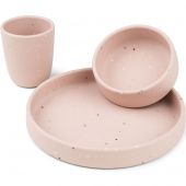 Coffret repas en silicone Confetti Rose