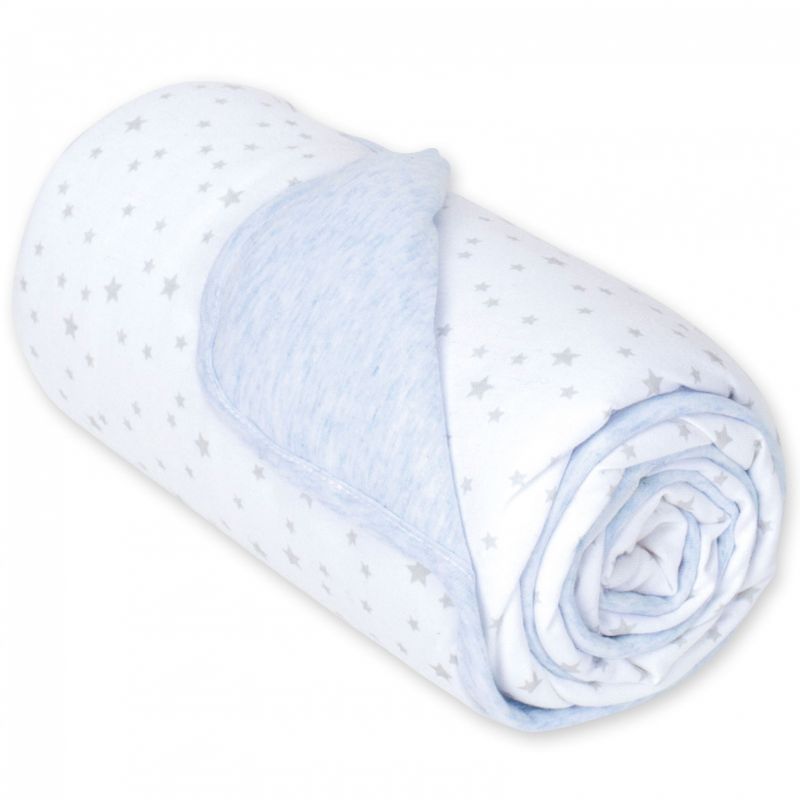 Couverture pady et jersey Stary bleu frost chiné (75 x 100 cm) Bemini