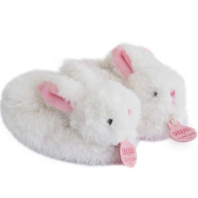 Coffret chaussons hochet Mon tout petit lapin rose (0-6 mois) Doudou et Compagnie