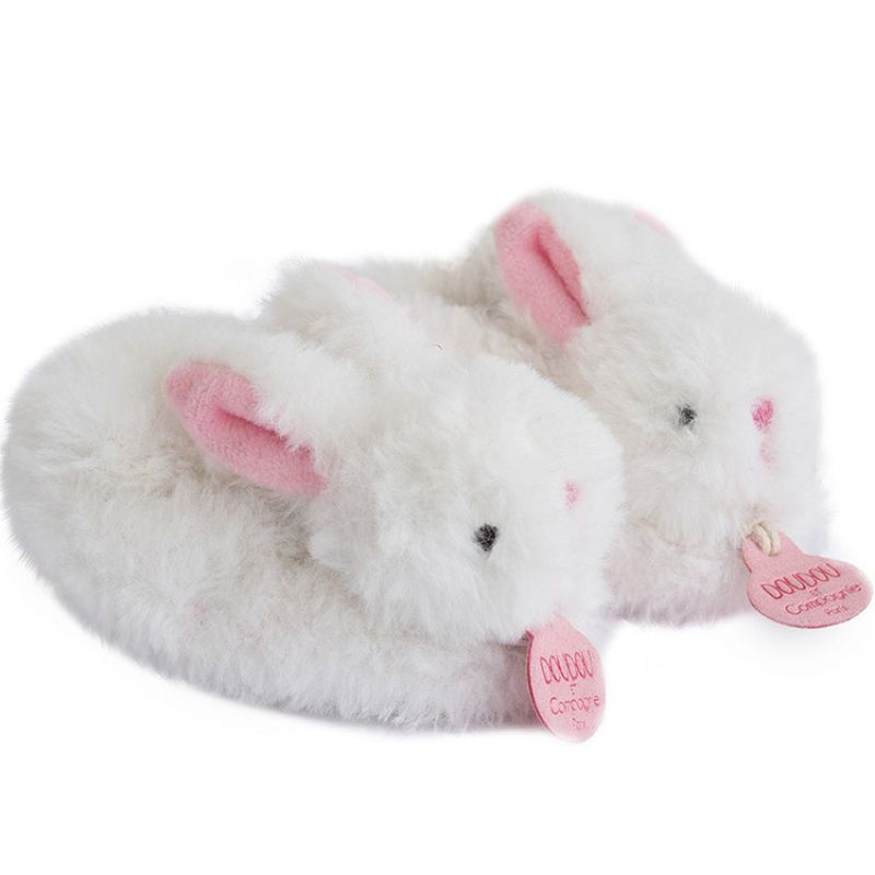 Coffret chaussons hochet Mon tout petit lapin rose (0-6 mois) Doudou et Compagnie Produit 1 grande taille