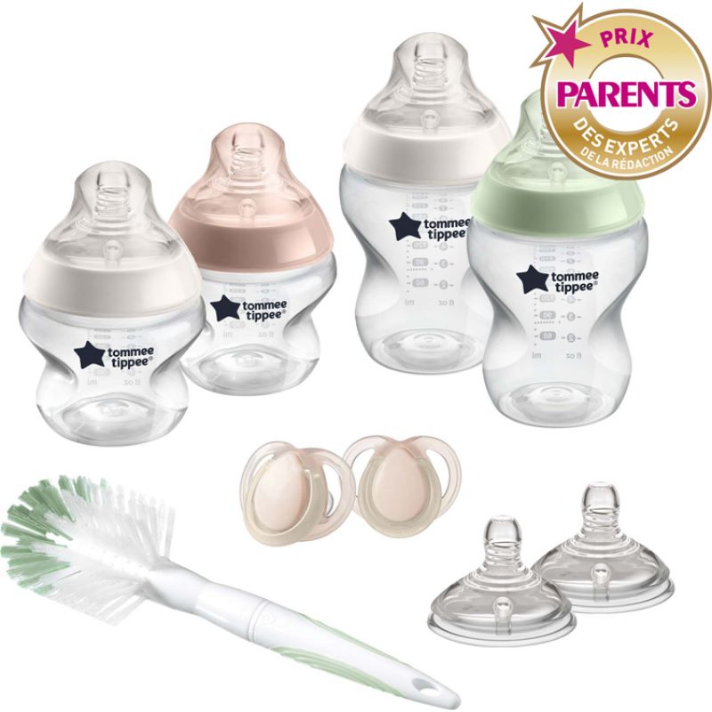 Coffret de naissance 4 biberons blanc Closer to nature Tommee Tippee
