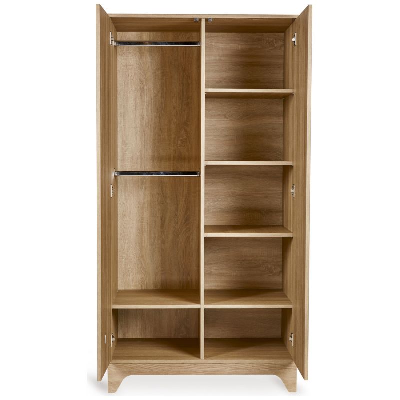Armoire 2 portes Tsugi Honey Ash Quax Produit ouvert 3