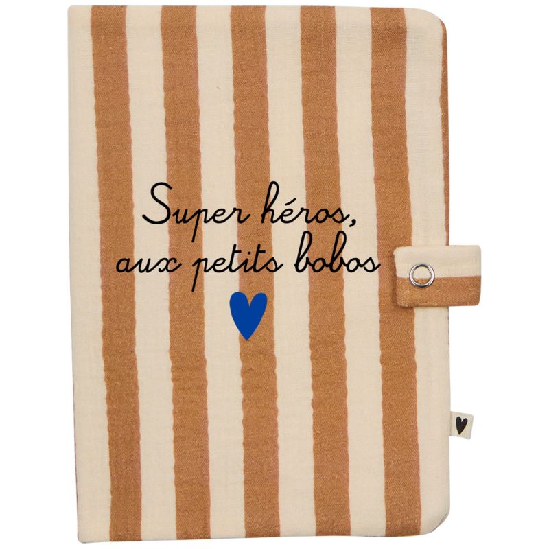 Protège carnet de santé Rayures Larges (personnalisable) Atelier Wagram Produit 3