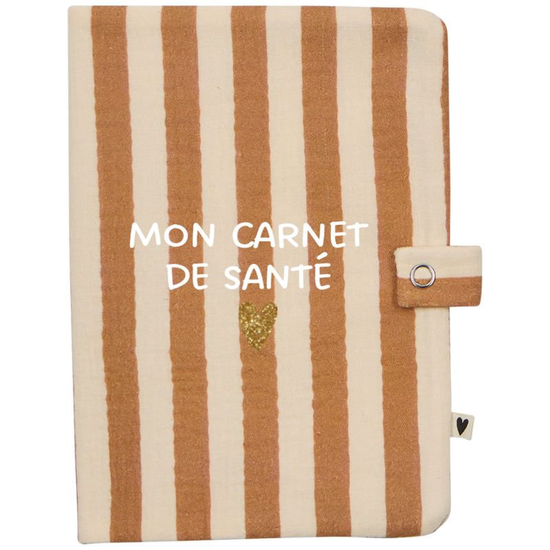 Protège carnet de santé Rayures Larges (personnalisable) Atelier Wagram Produit 4