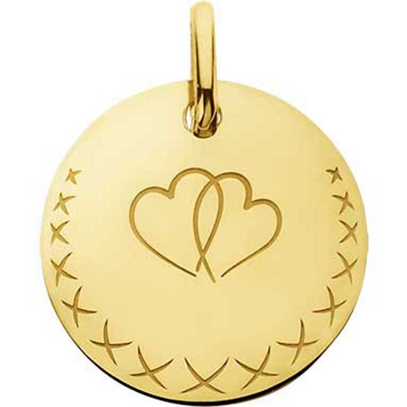 Médaille coeur Love Bird (or jaune 750°) Maison Augis