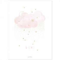 Affiche Stardust Sweet Love rose (30 x 40 cm)