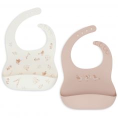 Lot de 2 bavoirs en silicone Lovely Birds - Jollein