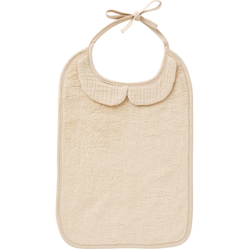 Grand bavoir Soft bambou et gaze de coton Biscuit BB & Co Produit 1 grande taille