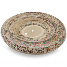 Bouée bébé coeur transparent et paillettes - Konges Slojd