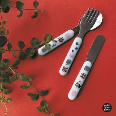 Lot de 3 couverts Elmer