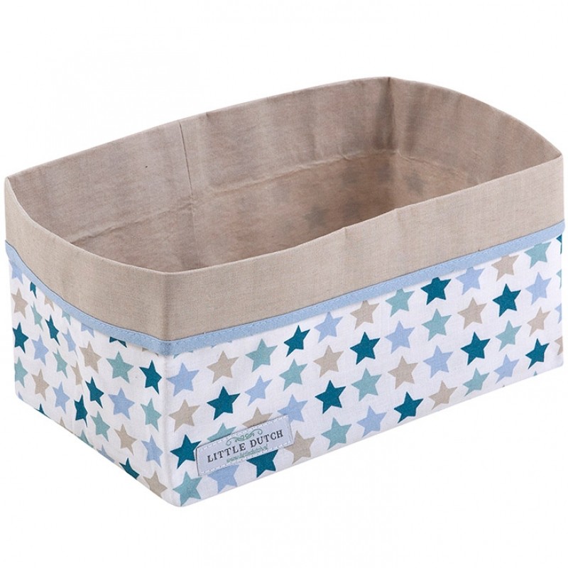 Panier de toilette Mixed stars mint (25 x 15 cm) Little Dutch