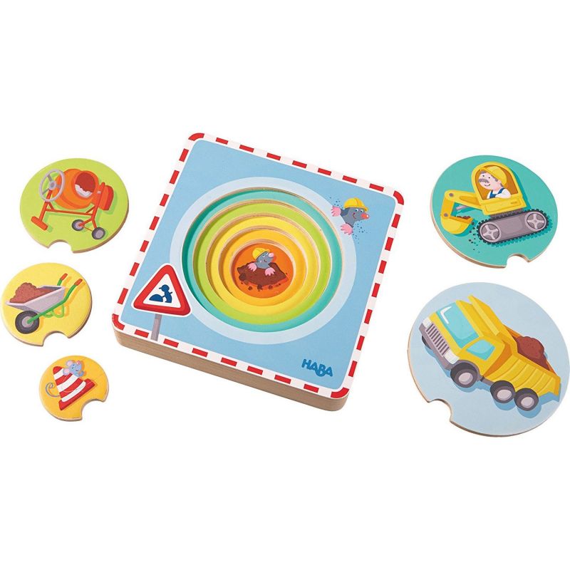 Puzzle à encastrement Chantier (5 pièces) Haba