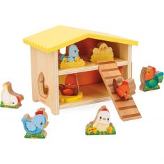 Mon premier poulailler en bois Ferme (11 pièces) - Janod 