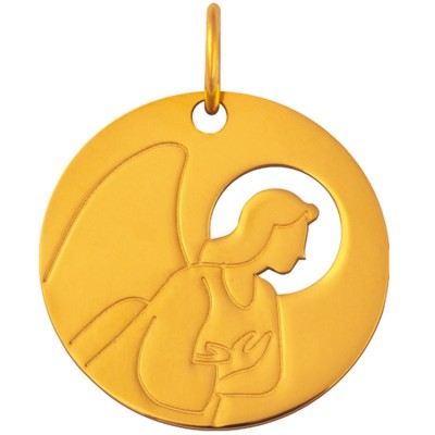Médaille Esquisses Ange de l'Annonciation 18 mm (or jaune 750°) Maison La Couronne