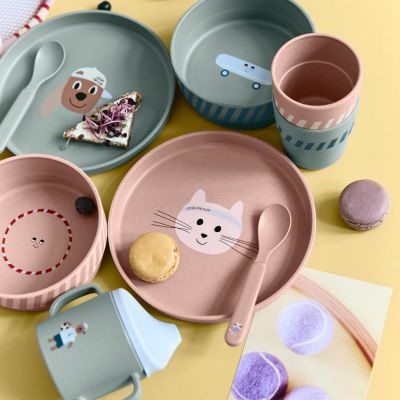 Coffret repas en polypropylène et cellulose Tiny Team Chat