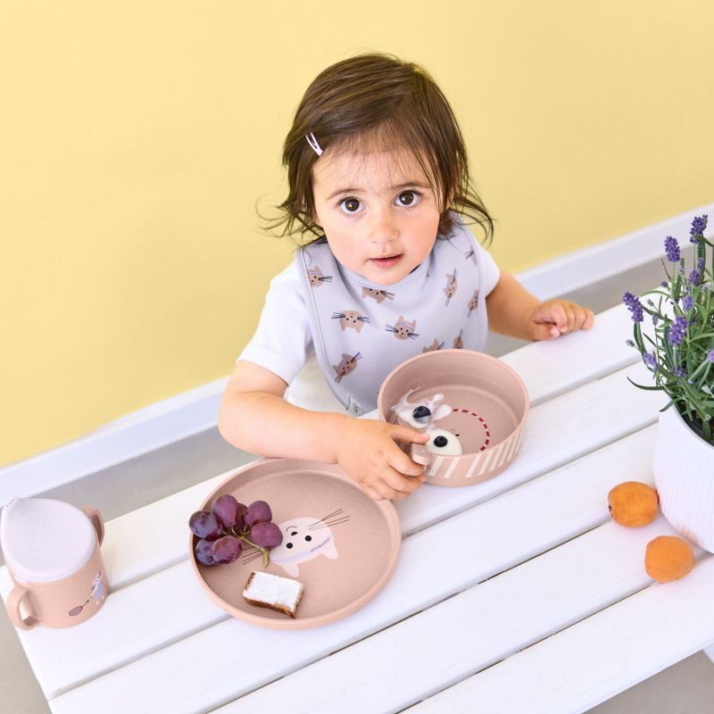 Coffret repas en polypropylène et cellulose Tiny Team Chat Lässig Ambiance 4