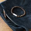 Bracelet homme en perles bronzite (personnalisable)  par Petits trésors