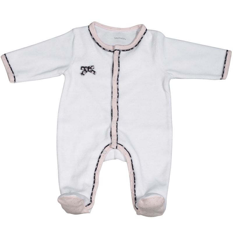 Pyjama chaud Miss Fleur de Lune blanc (3 mois) Sauthon