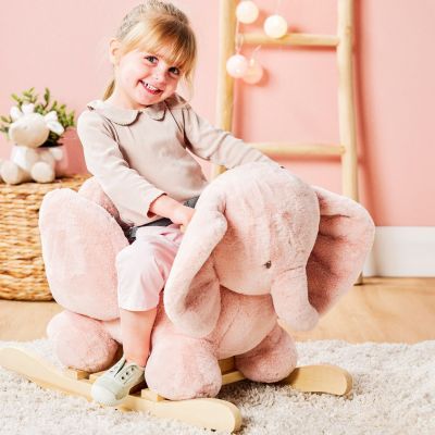 Bascule Fanfan l'éléphant Vieux Rose 