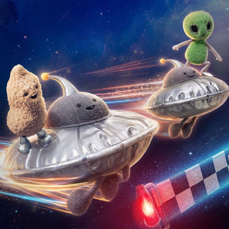 Peluche Zyllan l'alien (29 cm) Jellycat Ambiance 7