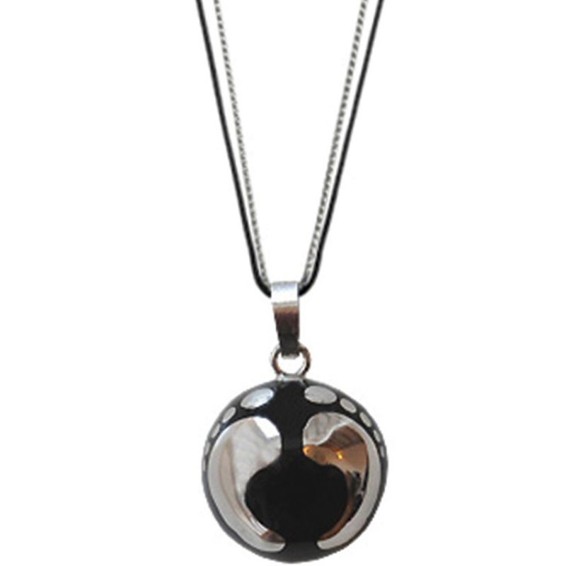 Bola sur cordon Bulan Color noir (argent 925°) Nativee