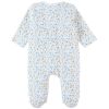 Pyjama léger fleuri en jersey gaufré écru (3 mois)  par Noukie's