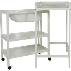 Table à langer avec baignoire Basic Blanc