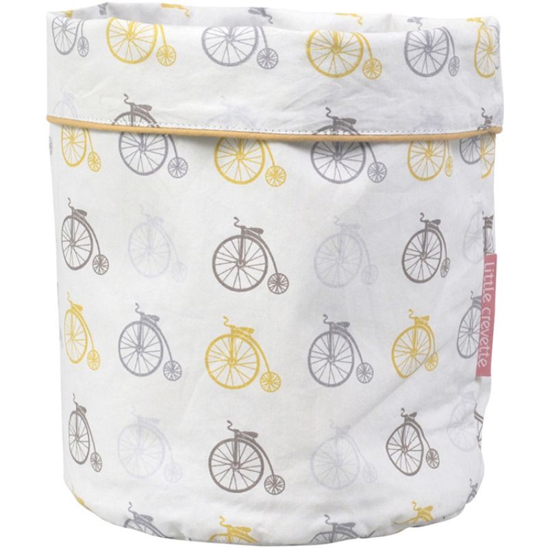 Panier de toilette en coton bio grand-bi Lucien (23 x 16 cm) Little Crevette