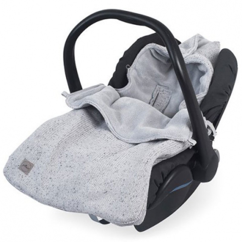 Chancelière cosy tricot Confetti gris Jollein