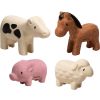Lot de 4 figurines animaux de la ferme  par Plan Toys