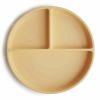 Assiette à compartiments en silicone avec ventouse Pale Daffodil - Reconditionné Mushie Produit 1