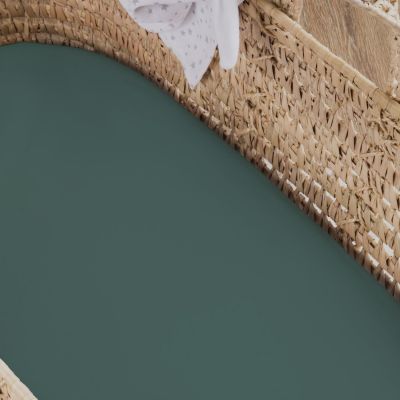 Drap housse en coton bio pour landau Eucalyptus (76 x 30 cm)