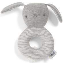 Hochet anneau Welcome to the World lapin gris  par Mamas and Papas