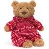 Peluche Bartholomew Bear Winter Pyjamas (26 cm)  par Jellycat