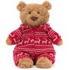 Peluche Bartholomew Bear Winter Pyjamas (26 cm)  par Jellycat