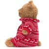 Peluche Bartholomew Bear Winter Pyjamas (26 cm)  par Jellycat