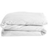 Housse de couette satin de coton bio Blanc craie (100 x 140 cm) - Kadolis