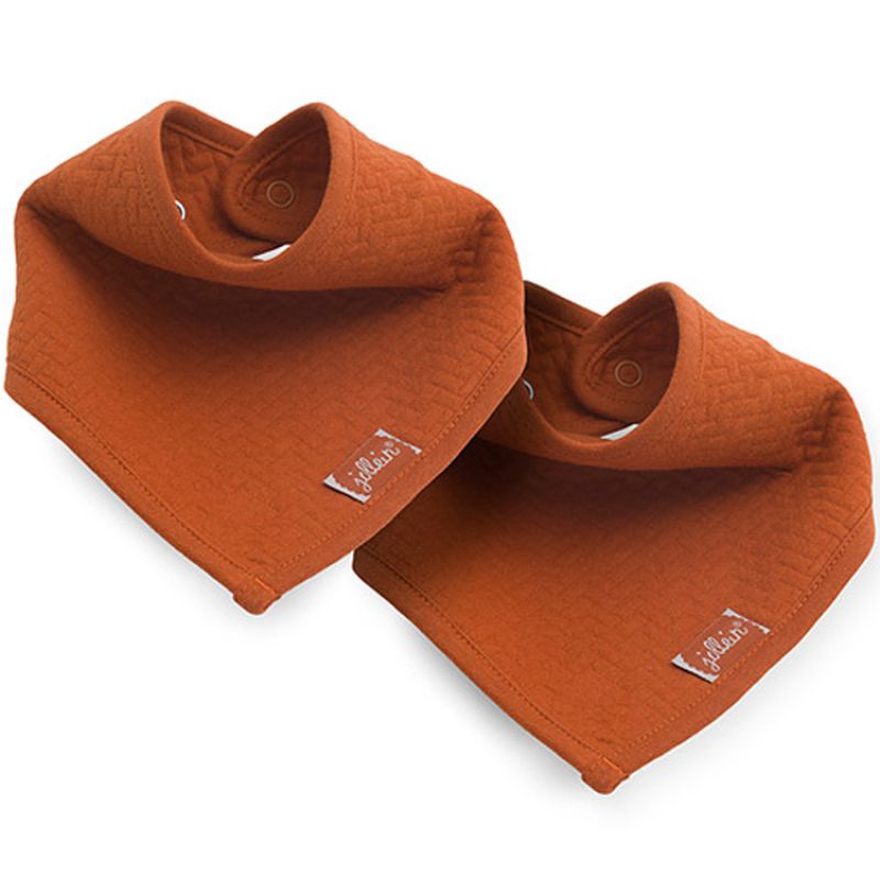 Lot de 2 bavoirs bandana Brick velvet rouille Jollein