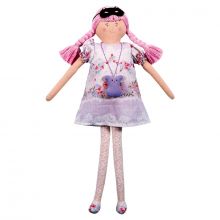 Grande poupée avec masque et robe fleurie (50 cm)  par Trousselier