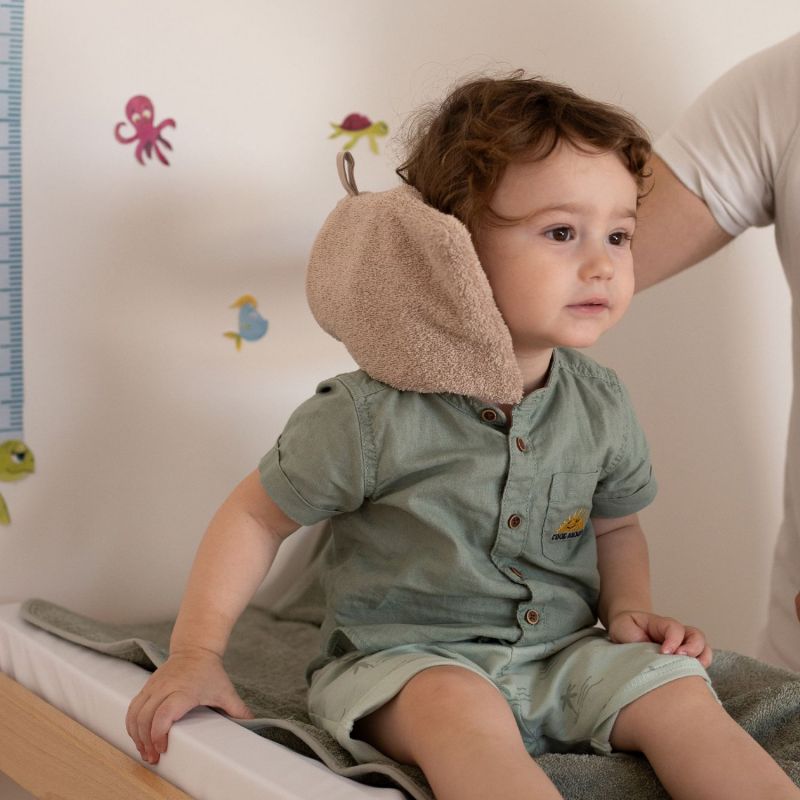 Serviette de toilette en éponge Vert (50 x 100 cm) Trois Kilos Sept Ambiance 3