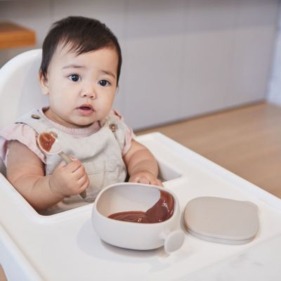 Bol à ventouse et couvercle Latte