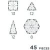 Kit de construction magnétique Géométrique Pastel (45 pièces) Cleverclixx Produit 9