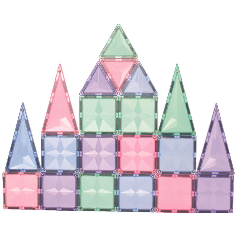 Kit de construction magnétique Géométrique Pastel (45 pièces) Cleverclixx Produit 3