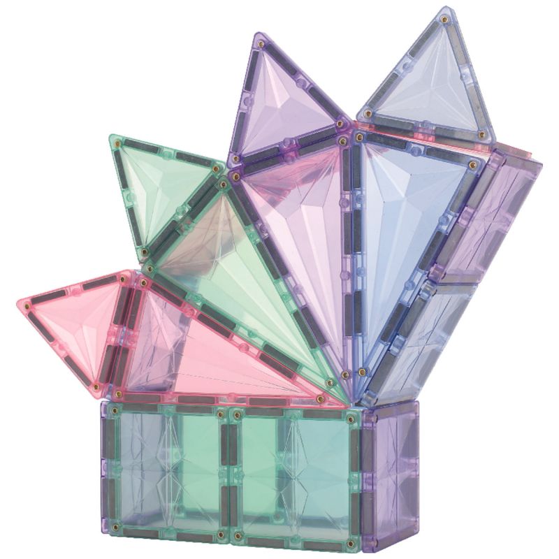 Kit de construction magnétique Géométrique Pastel (45 pièces) Cleverclixx Produit 5