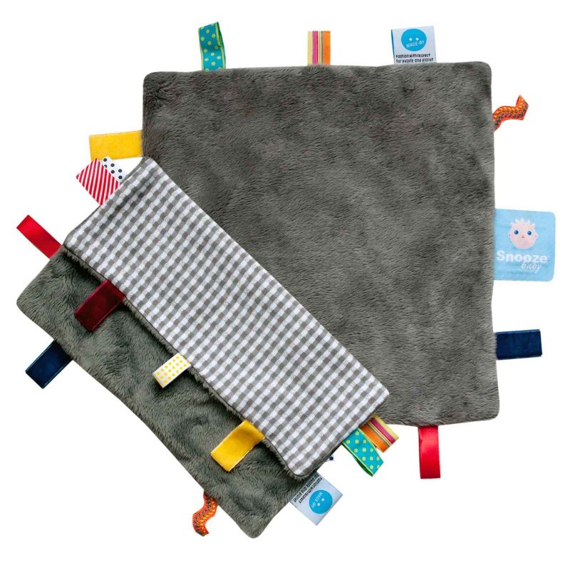 Doudou Sweet Dreaming Hippo grey en coton bio Snoozebaby