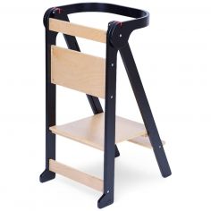 Tour d'apprentissage pliable noir naturel - Childhome