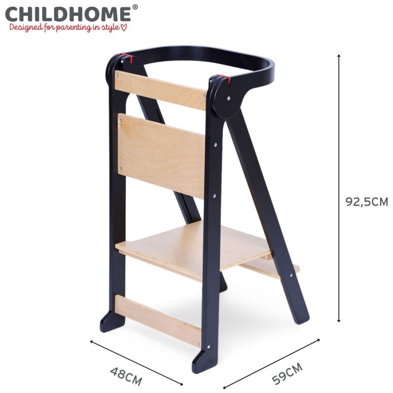 Tour d'apprentissage pliable noir naturel Childhome Produit 5
