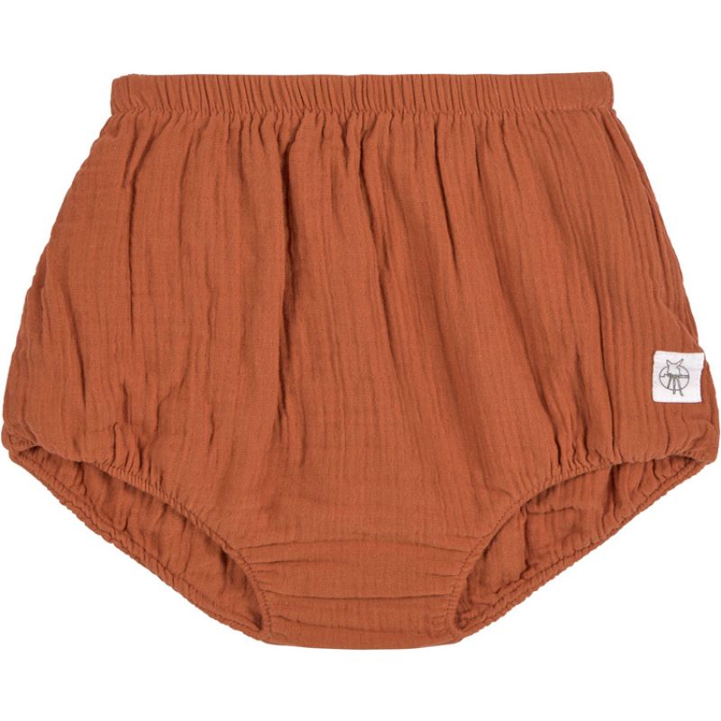Bloomer en mousseline de coton bio GOTS rouille (3-6 mois) Lässig