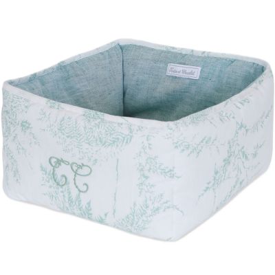 Panier de toilette imprimé Feuillage Vert Tartine et Chocolat
