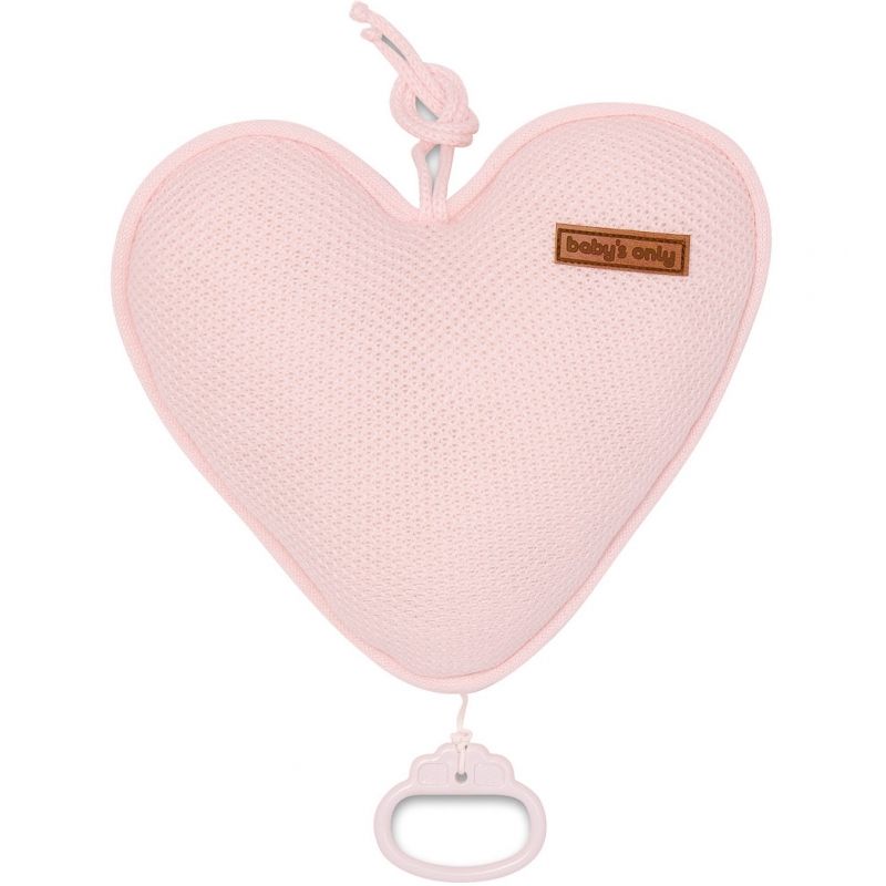 Coussin musical coeur Classic rose (26 cm) Baby's Only